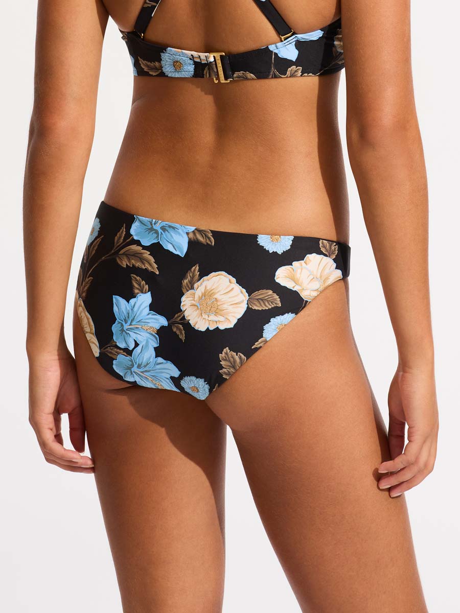 Seafolly Garden Party Reversible Hipster in Black