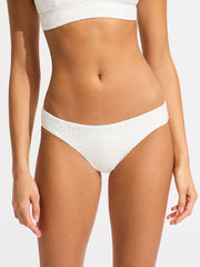 Seafolly Lulu Hipster Bottoms in White, view 1, click to see full size