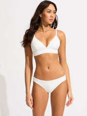 Seafolly Lulu Banded Bralette in White, view 3, click to see full size
