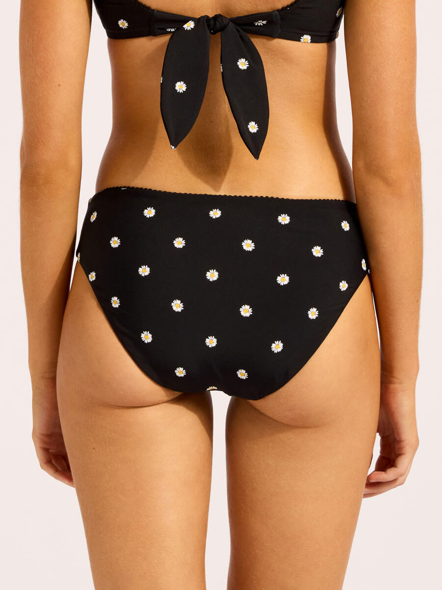 Seafolly Daisy Chain Retro Bottom in Black