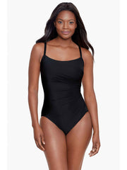 Miraclesuit Rock Solid Starr One Piece Underwire In Black, view 1, click to see full size