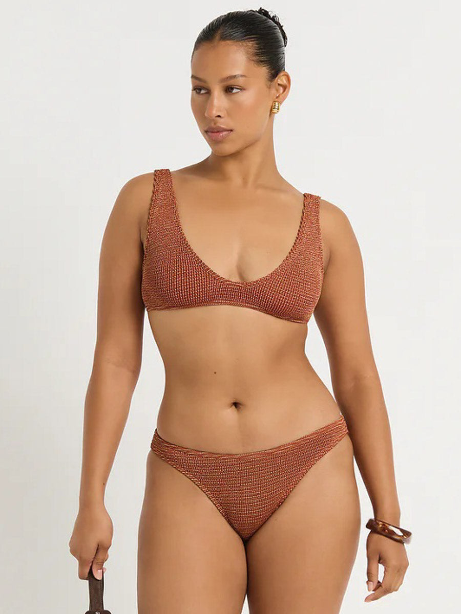Bond-eye Sign Brief in Ginger Lurex