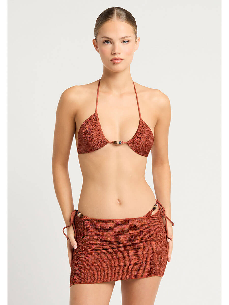 Bond-eye Shimmer Dara Tube Top/Skirt in Bronze Shimmer