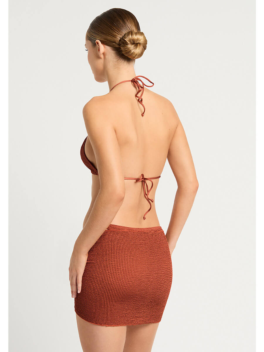 Bond-eye Shimmer Dara Tube Top/Skirt in Bronze Shimmer