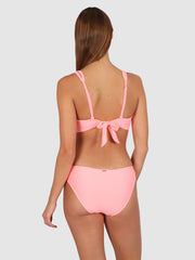 Baku Rococco Longline Bra in Coral, view 2, click to see full size
