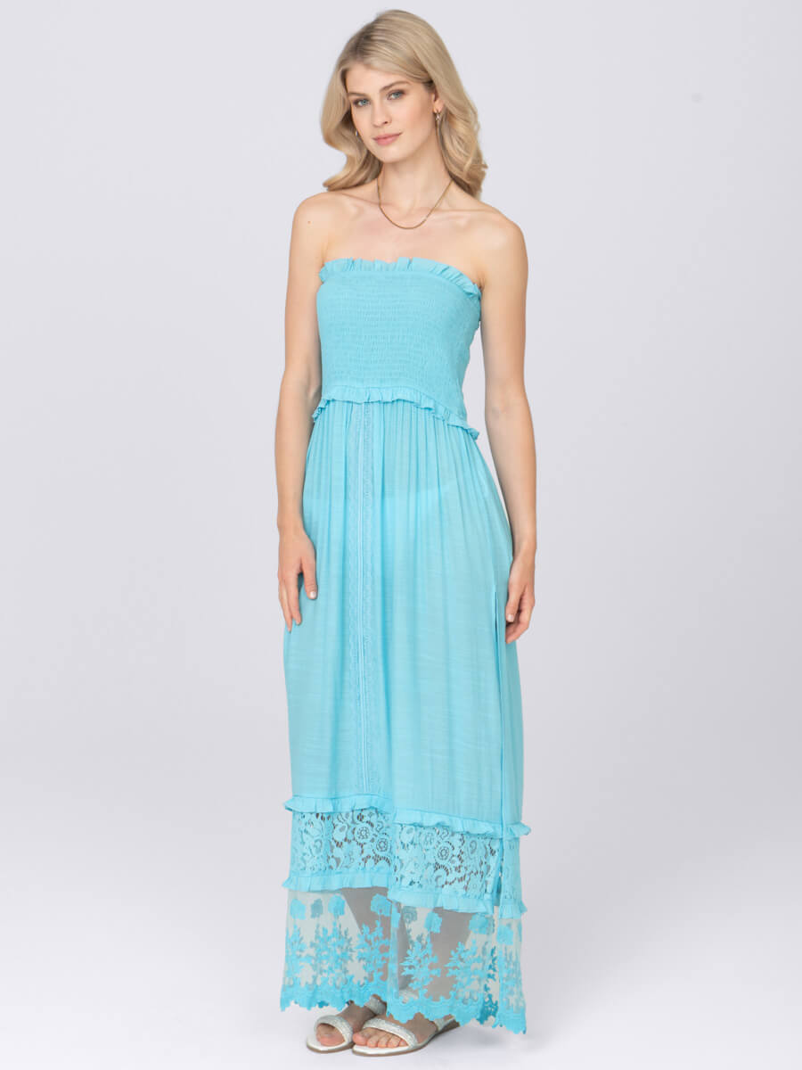 Pia Rossini Cadiz Dress in Pale Turquoise