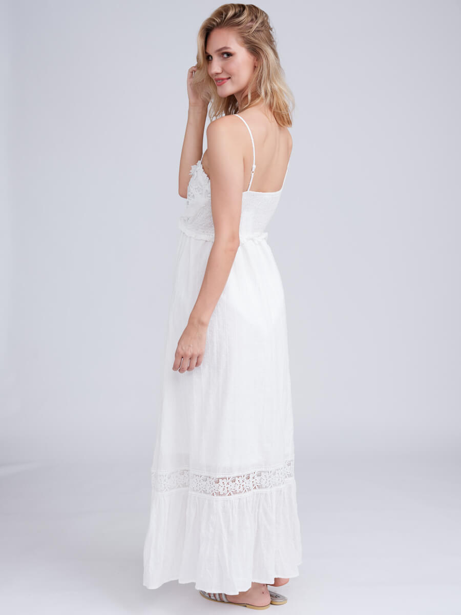 Pia Rossini Emiliana Maxi Dress in White