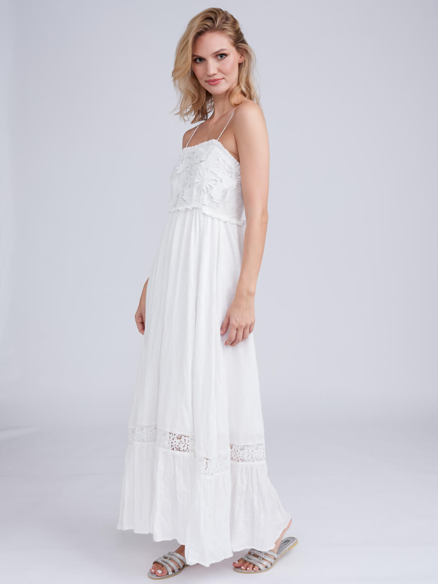 Pia Rossini Emiliana Maxi Dress in White