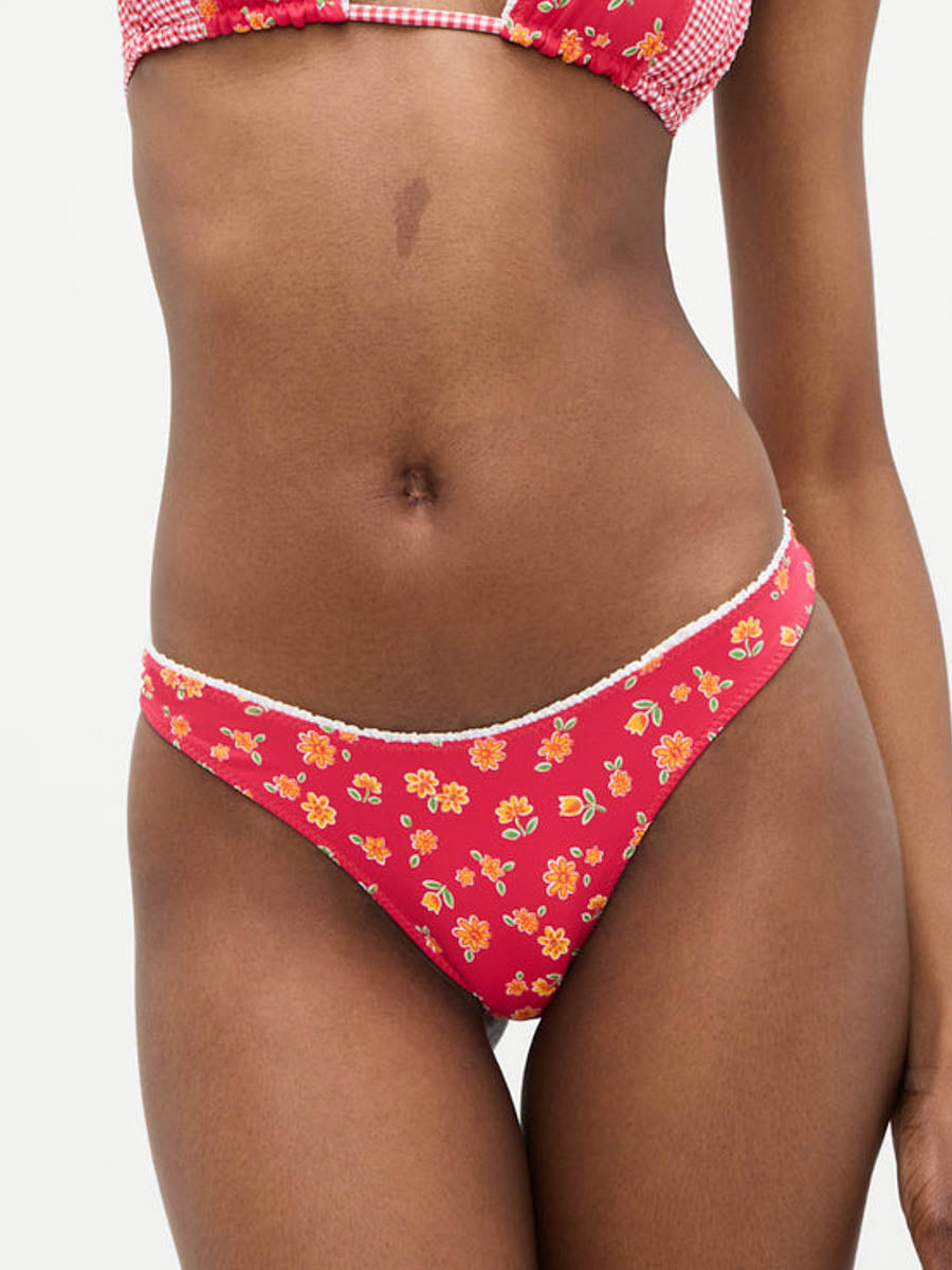 Frankies Bikinis Dove Bottom in Summer Flower