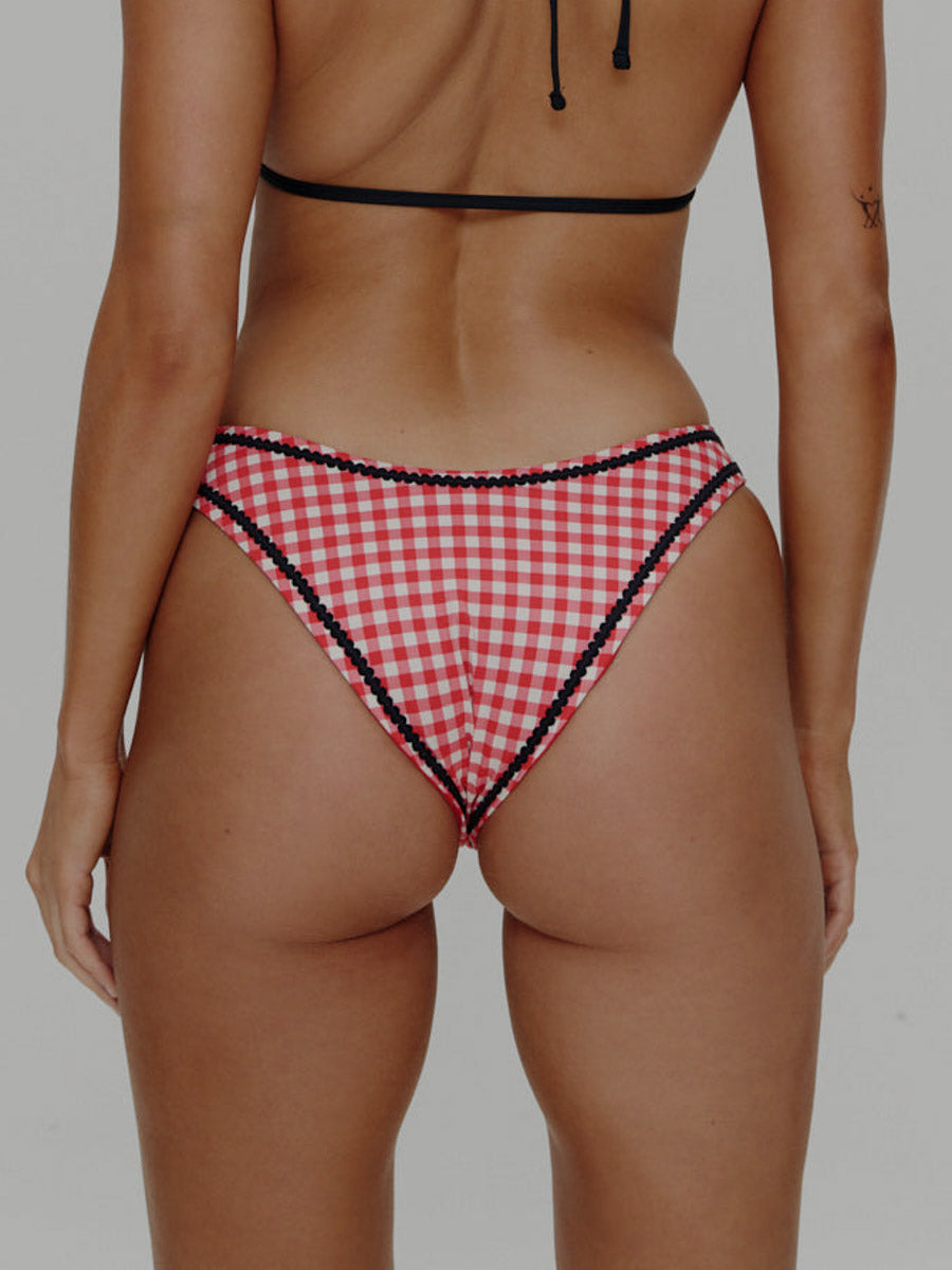 Frankies Bikinis Dove Bottom in Cherry Picnic