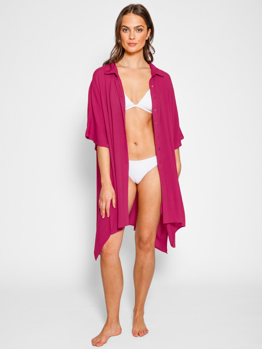 Koy Resort Miami Big Shirt In Sangria