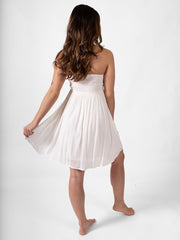 Koy Resort Mini Bandeau Dress in White, view 2, click to see full size