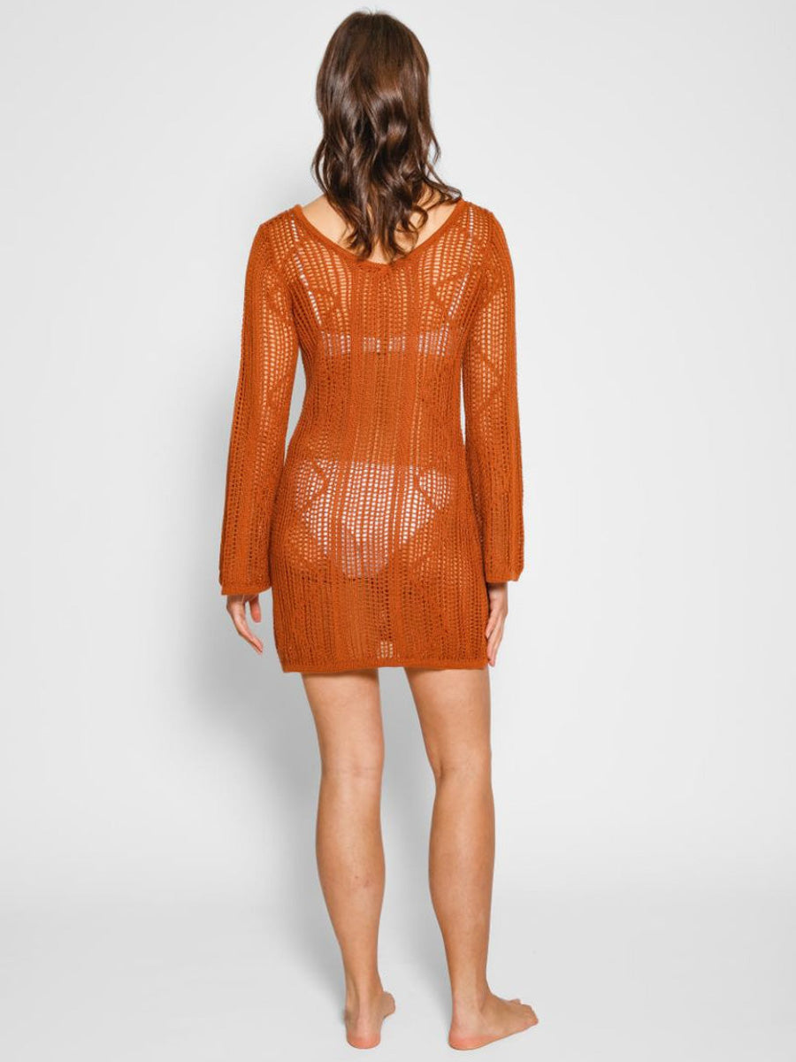 Koy Resort Santorini Crochet Tunic In Bronze