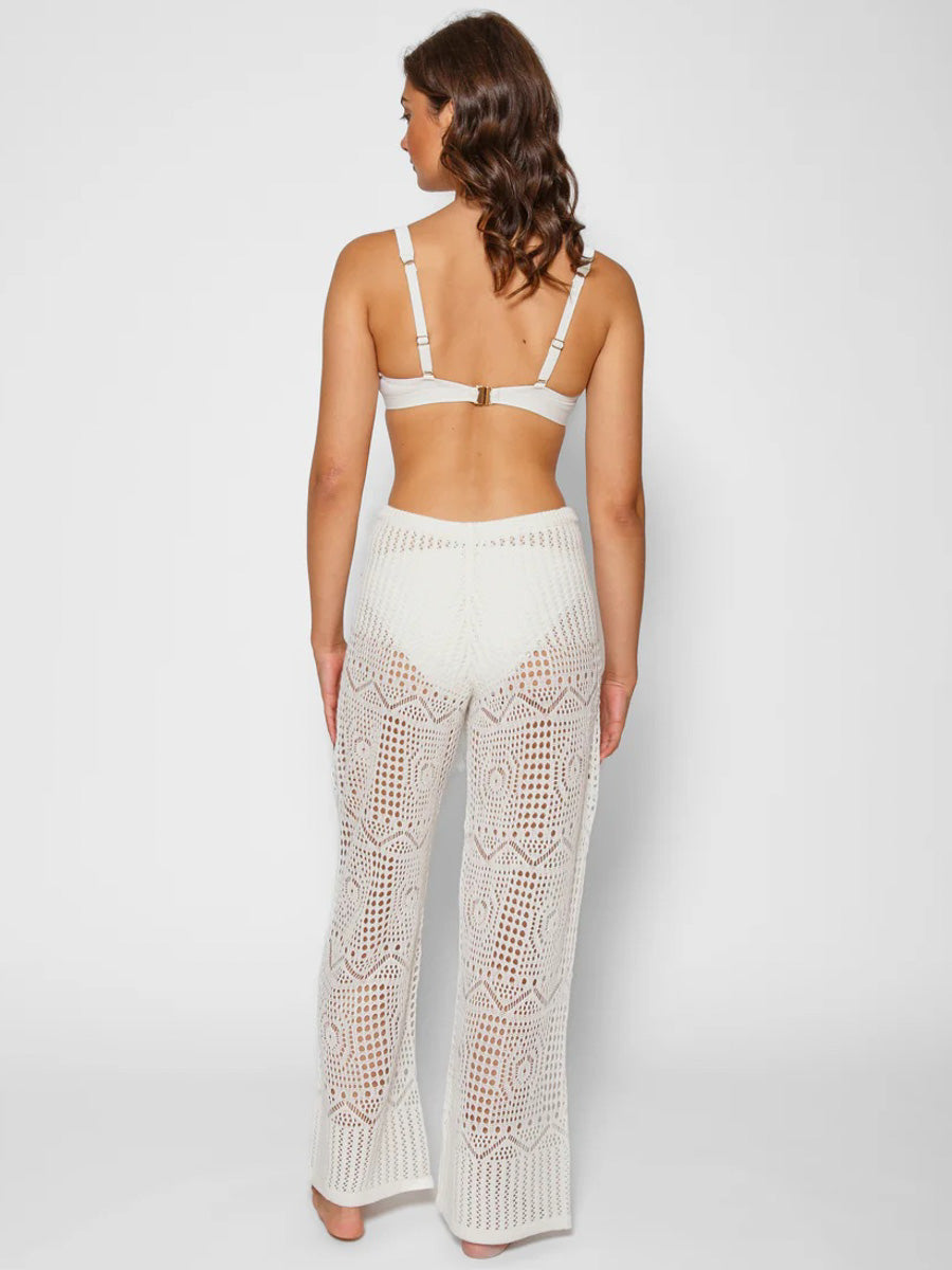 Koy Resort Santorini Crochet Pants In Cream
