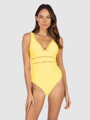 Baku Rococco Longline One Piece in Butter, view 1, click to see full size