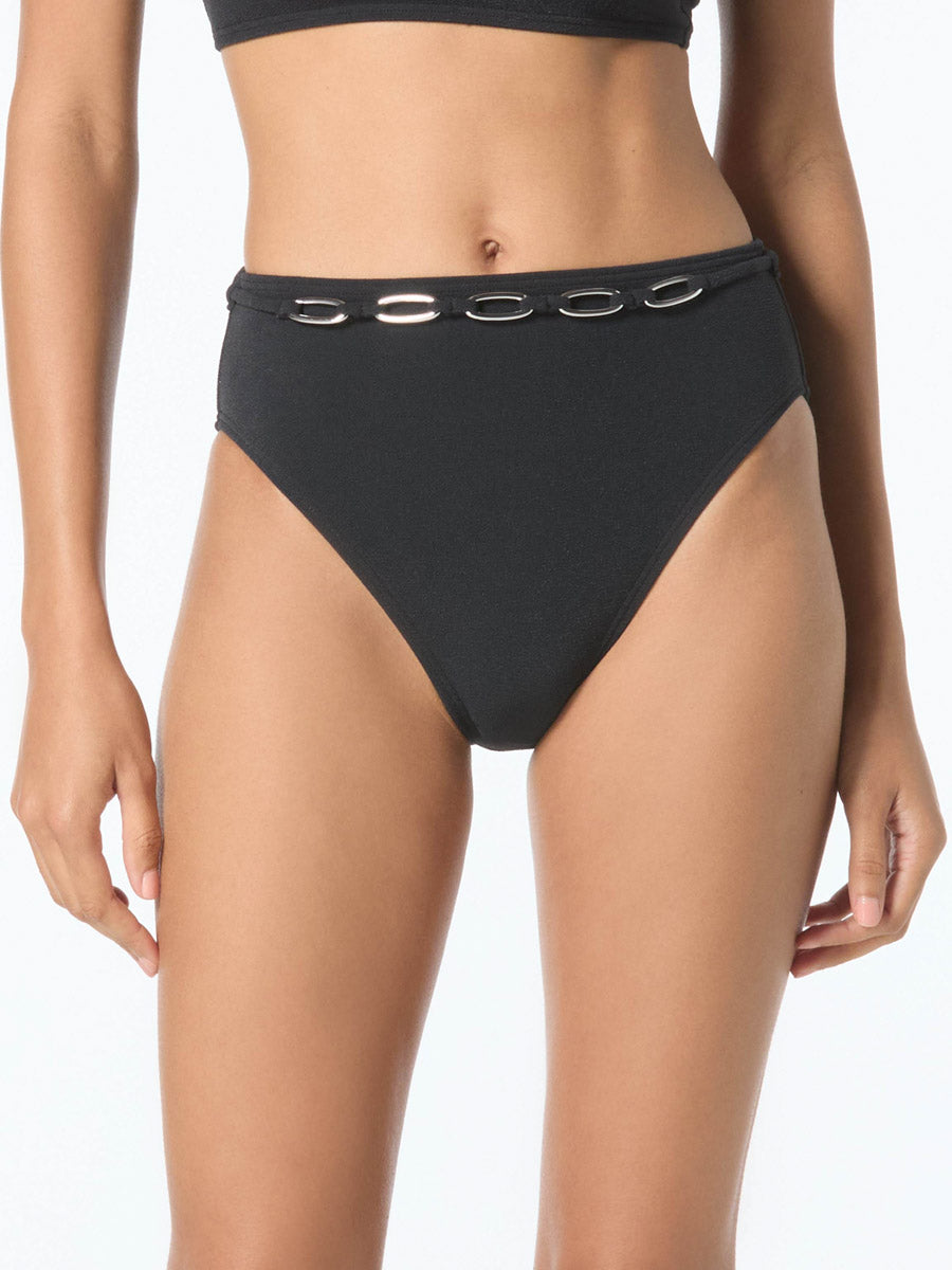 Michael Kors Oval Link High Waist Bottom in Black