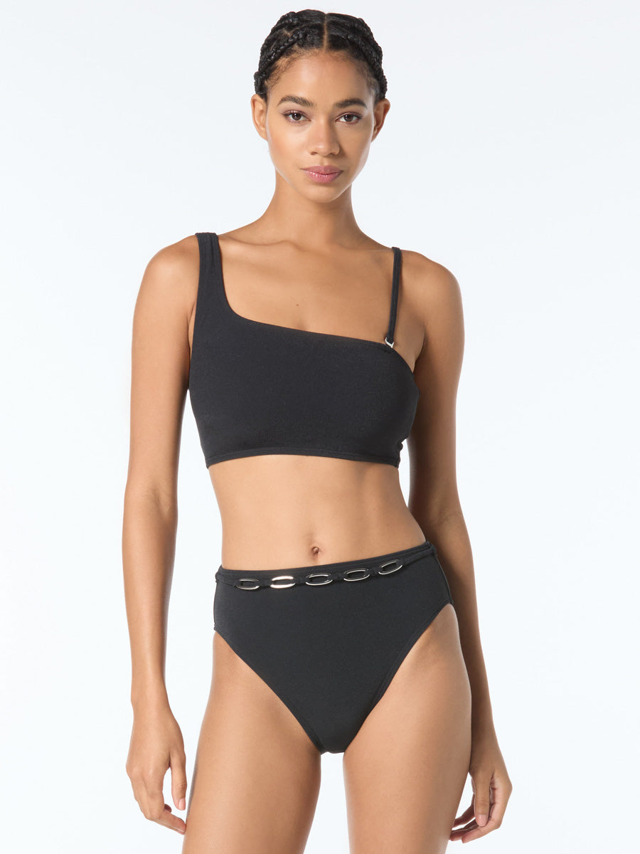 Michael Kors Oval Link High Waist Bottom in Black