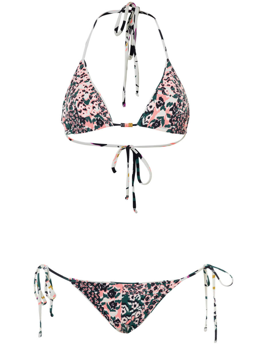 Maaji Sunny Tie Side Cheeky Bottom in Tropical Leaves