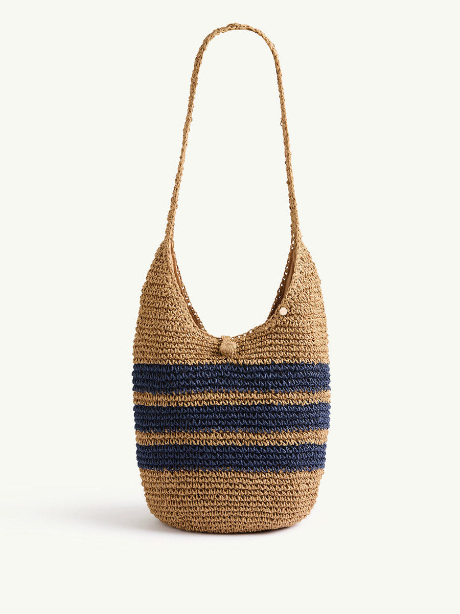 Sea Level Anchor Beach Bag in Natural / Denim
