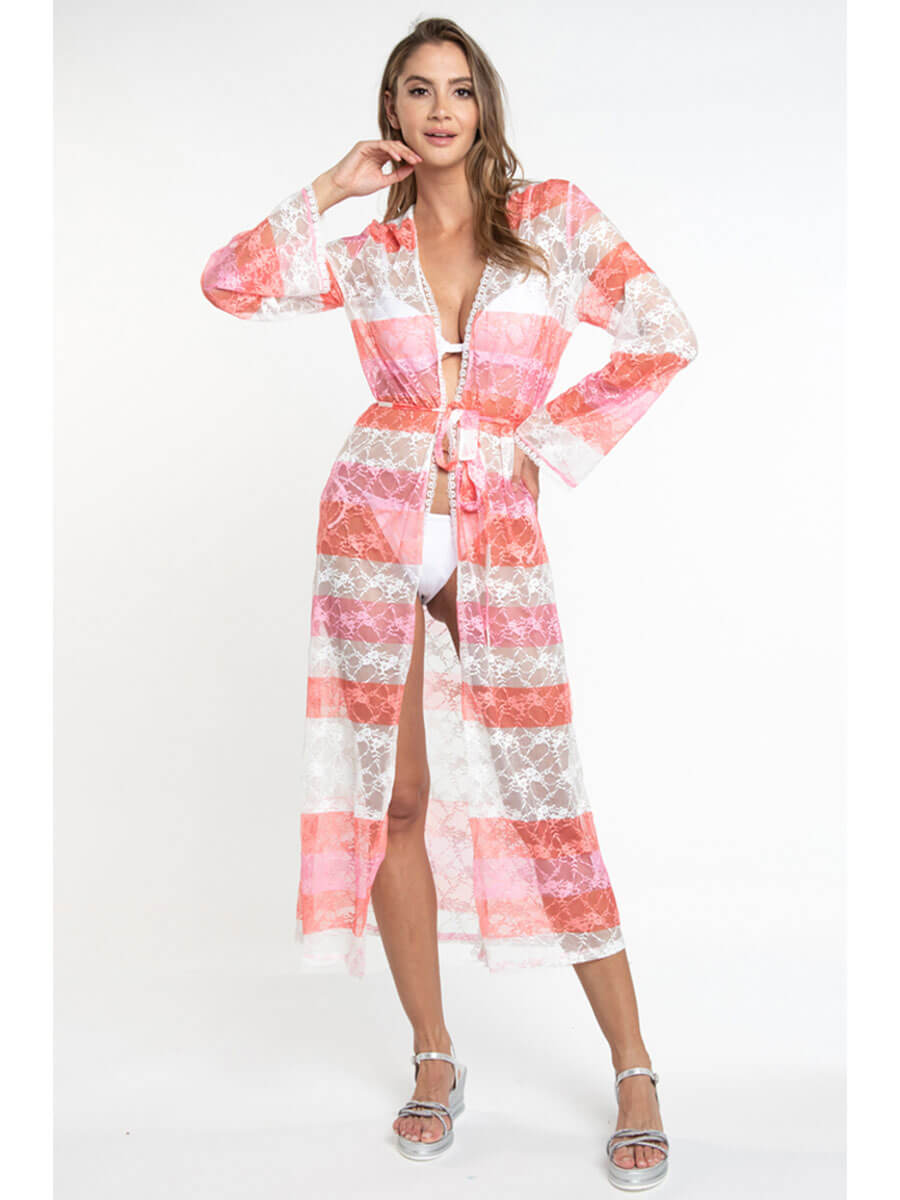 Pia Rossini Serenity Maxi Cover-Up In Coral