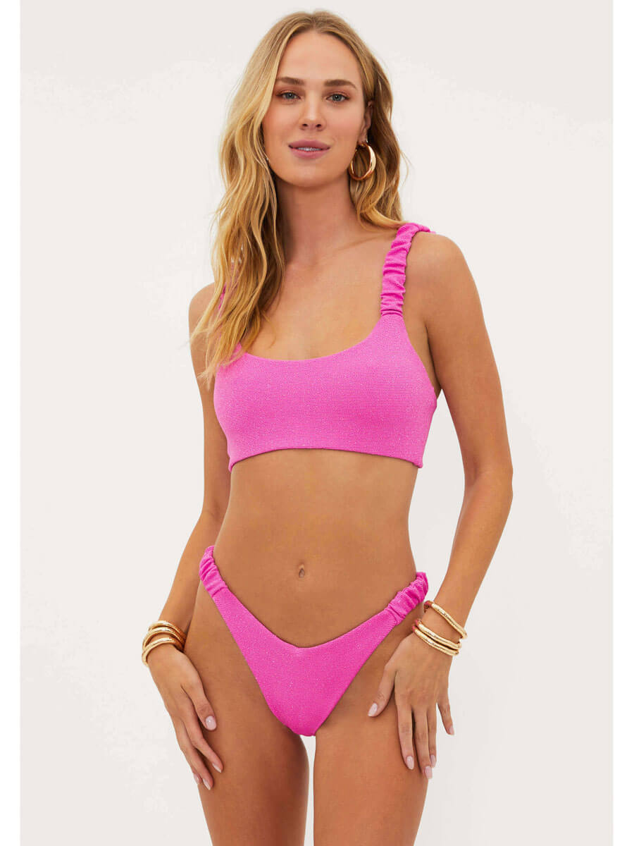 Beach Riot Phoebe Bottom in Petal Pink Scrunch