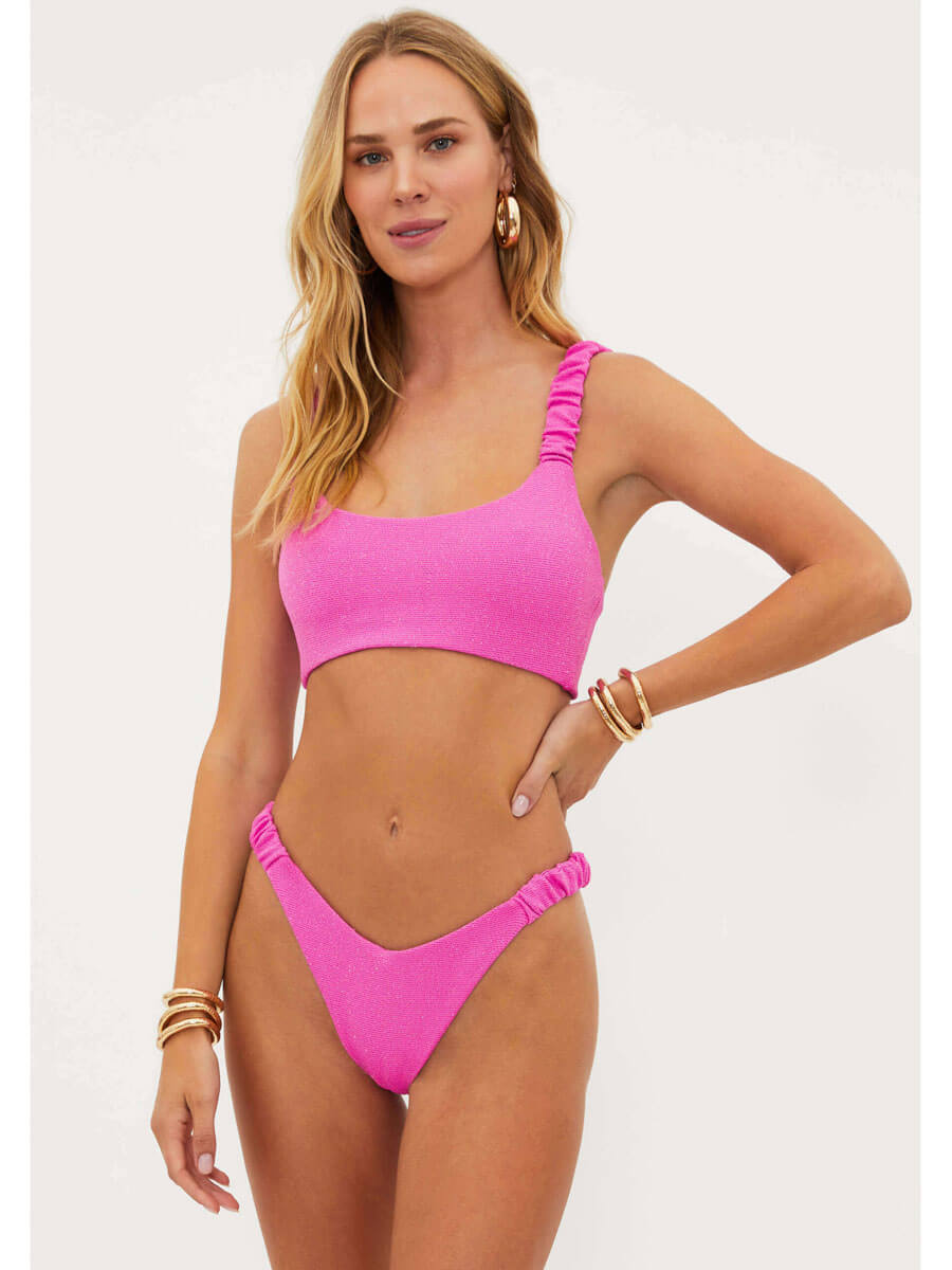 Beach Riot Effie Top in Petal Pink Scrunch