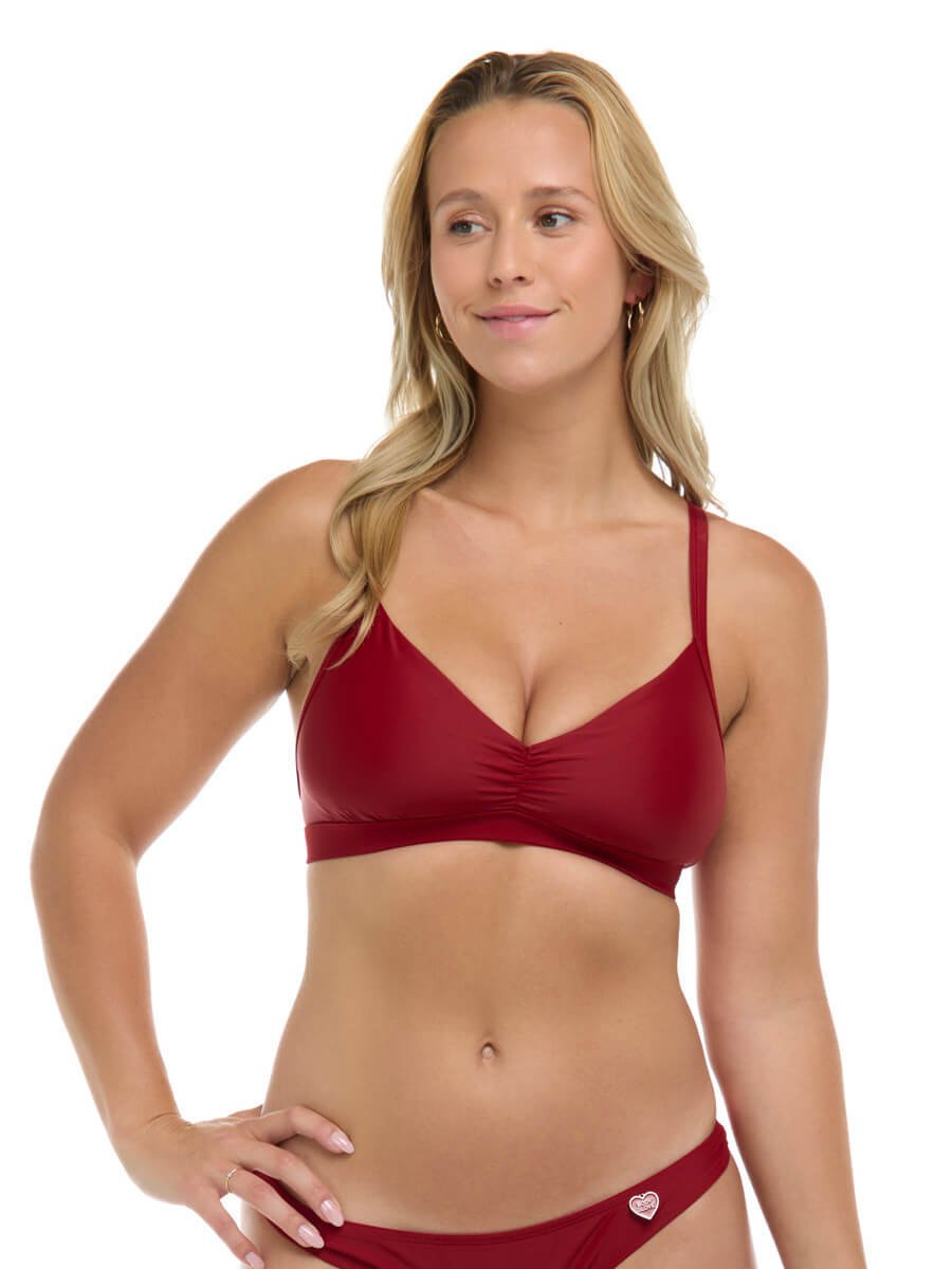 Body Glove Smoothies Drew Bralette In Cranberry