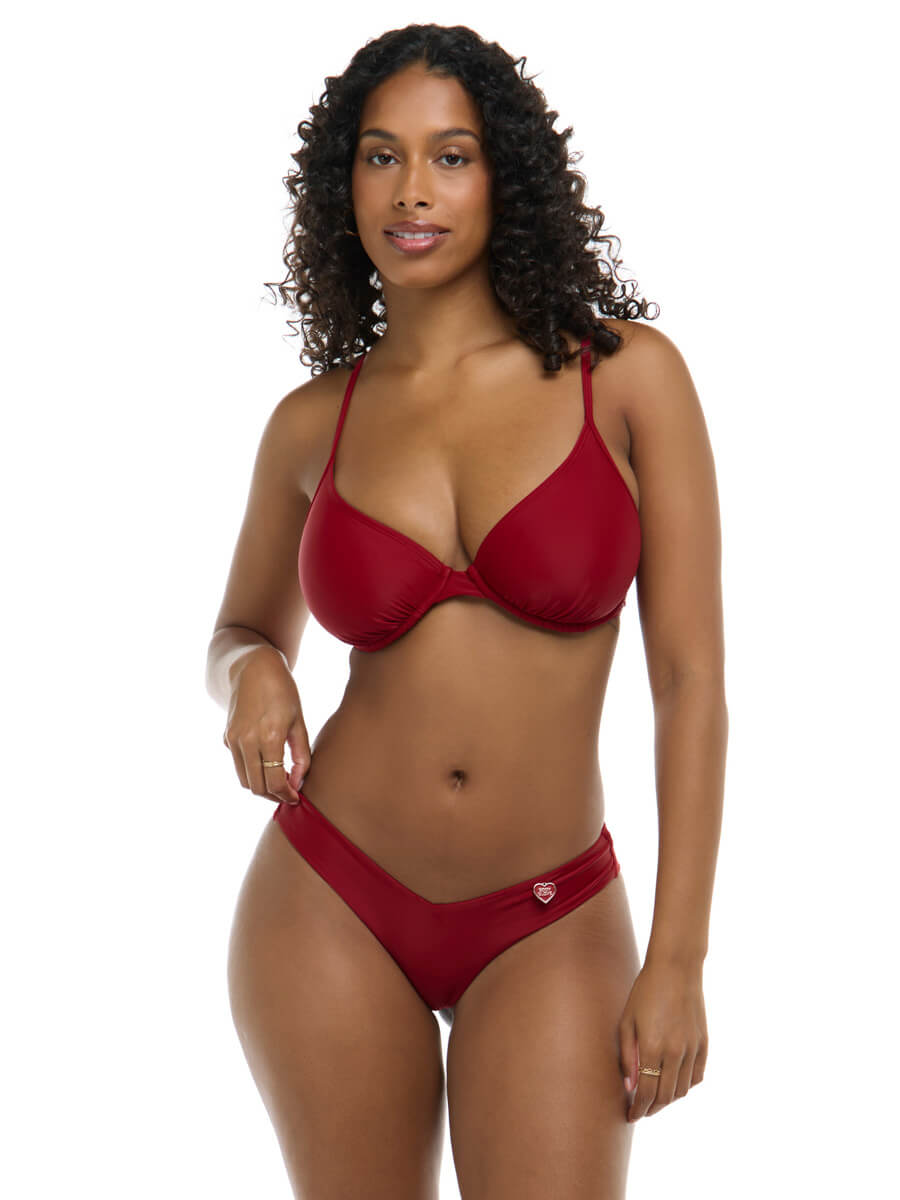 Body Glove Smoothies Solo Top In Cranberry