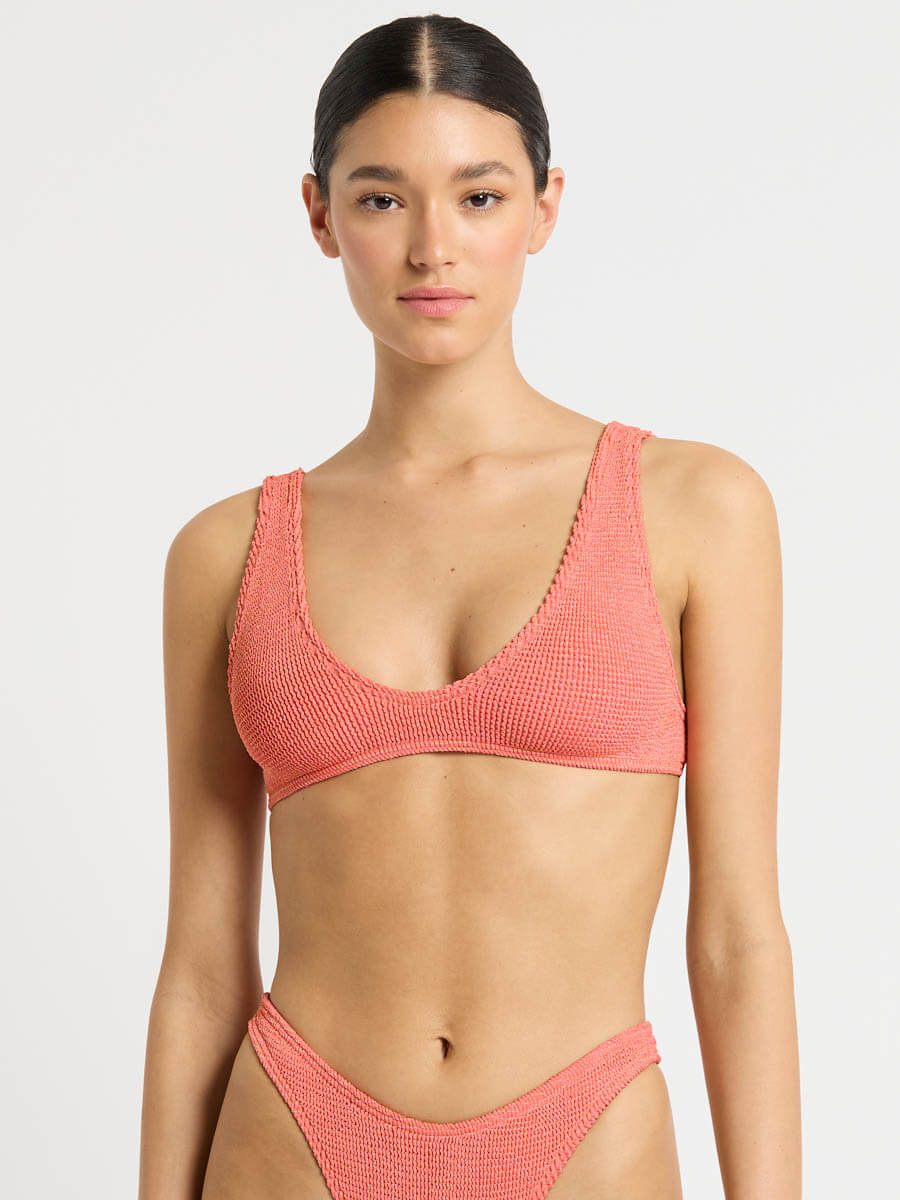 Bond-eye Scout Crop Top In Shell Lurex