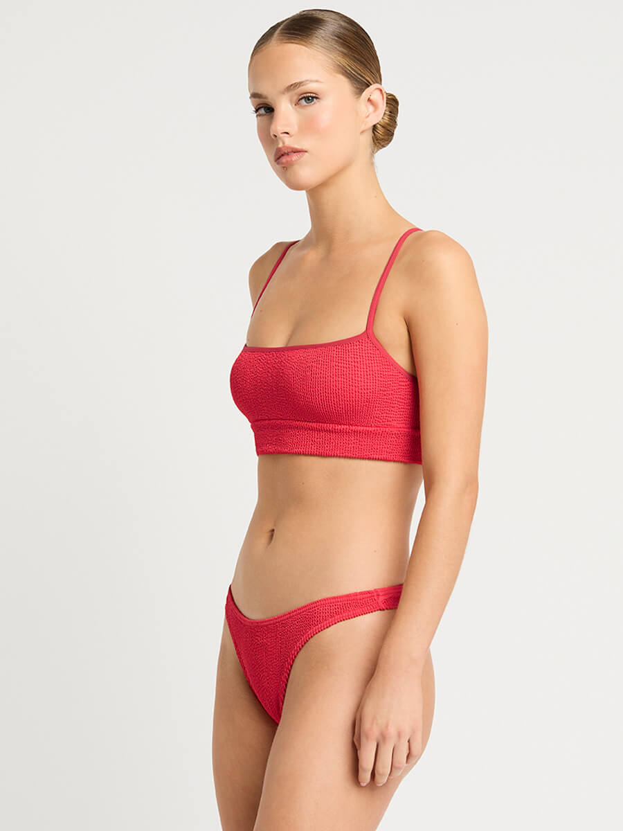 Bond-eye Strap Saint Crop In Nectarine