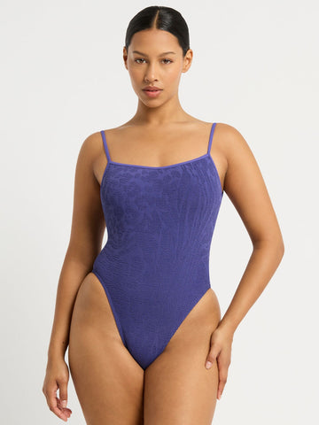 Low Back Palace One Piece in Sapphire Animalia