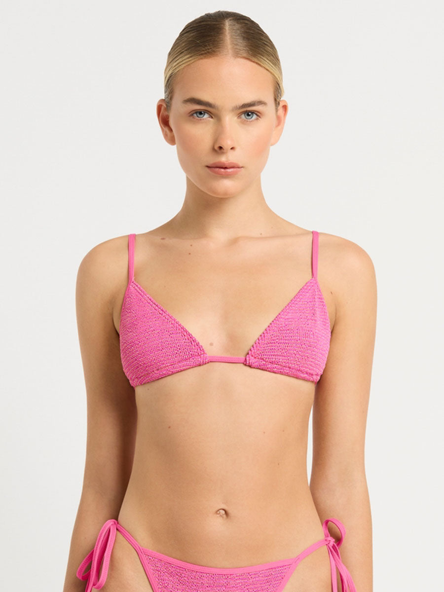 Bond-eye Luana Triangle in Wildberry Lurex