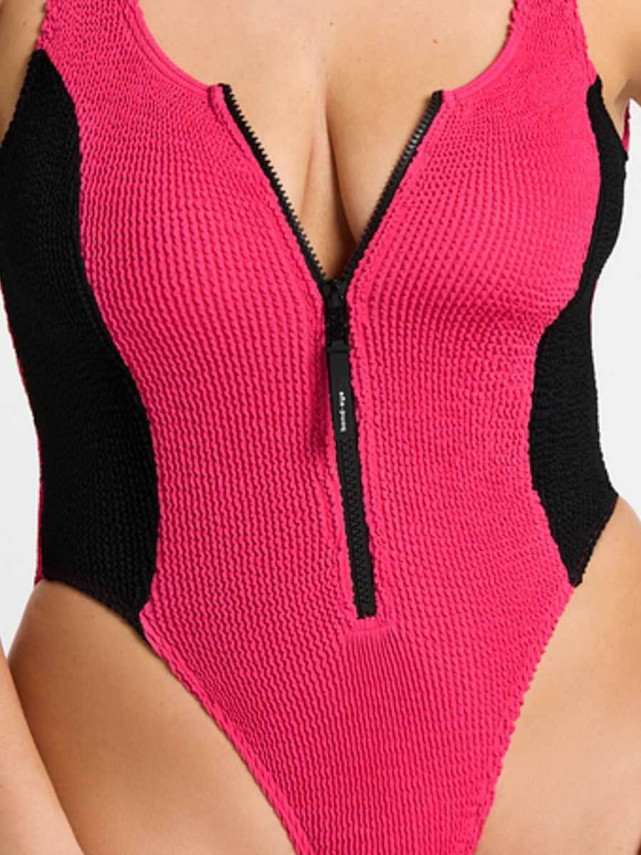 Bond-eye Splice Mara One Piece in Raspberry/Black