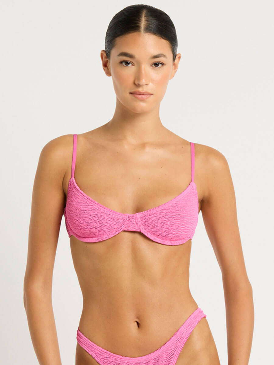 Bond-eye Gracie Balconette in Candy Pink Recycled