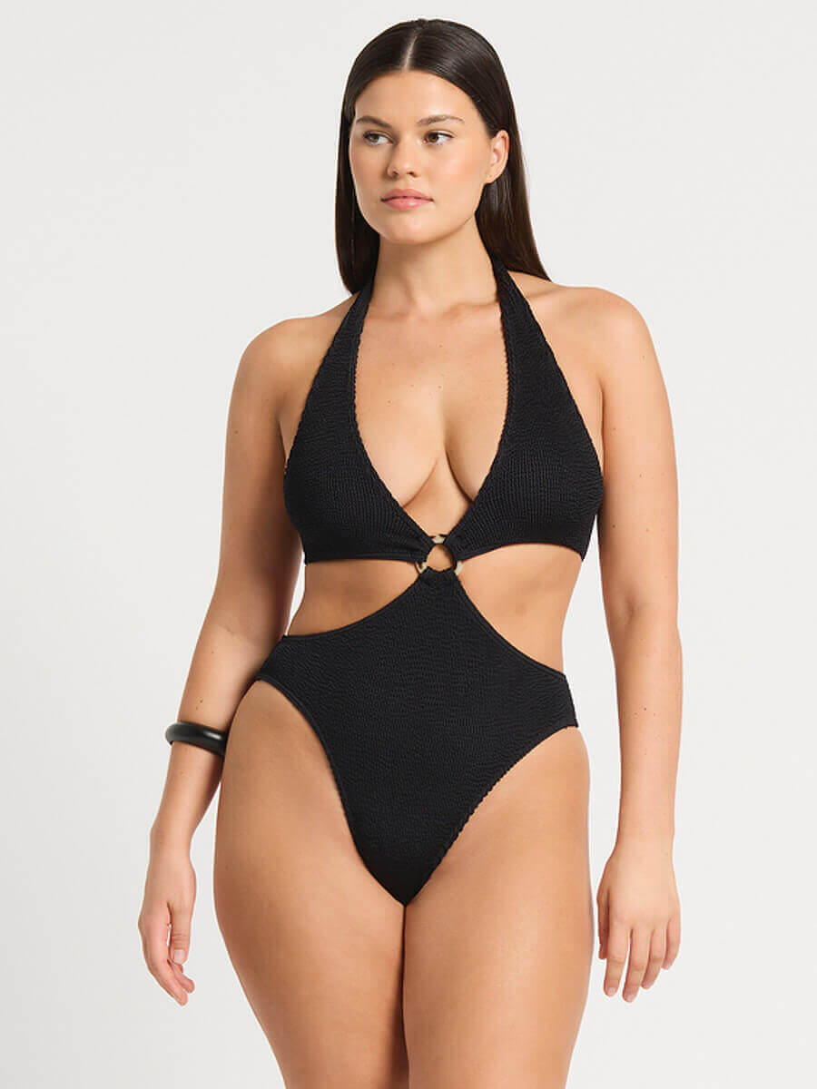 Bond-eye Celeste One Piece in Black Shimmer