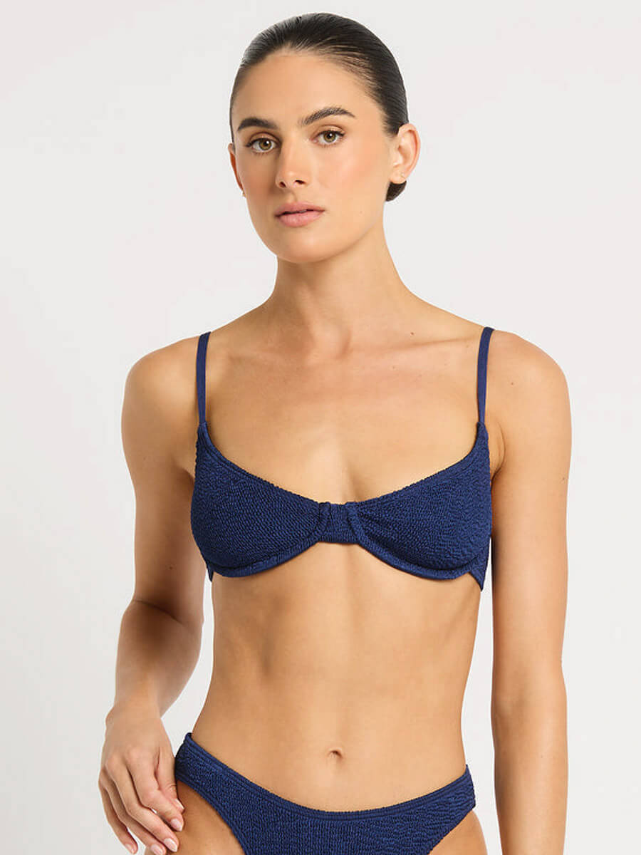 Bond-eye Gracie Balconette Top in Midnight Shimmer