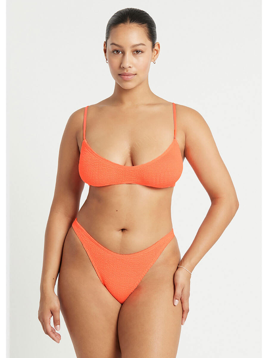 Bond-eye Lissio Crop Top In Neon Orange