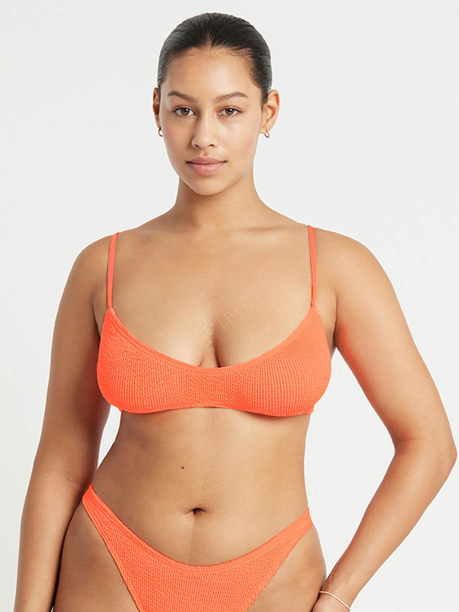 Bond-eye Lissio Crop Top In Neon Orange