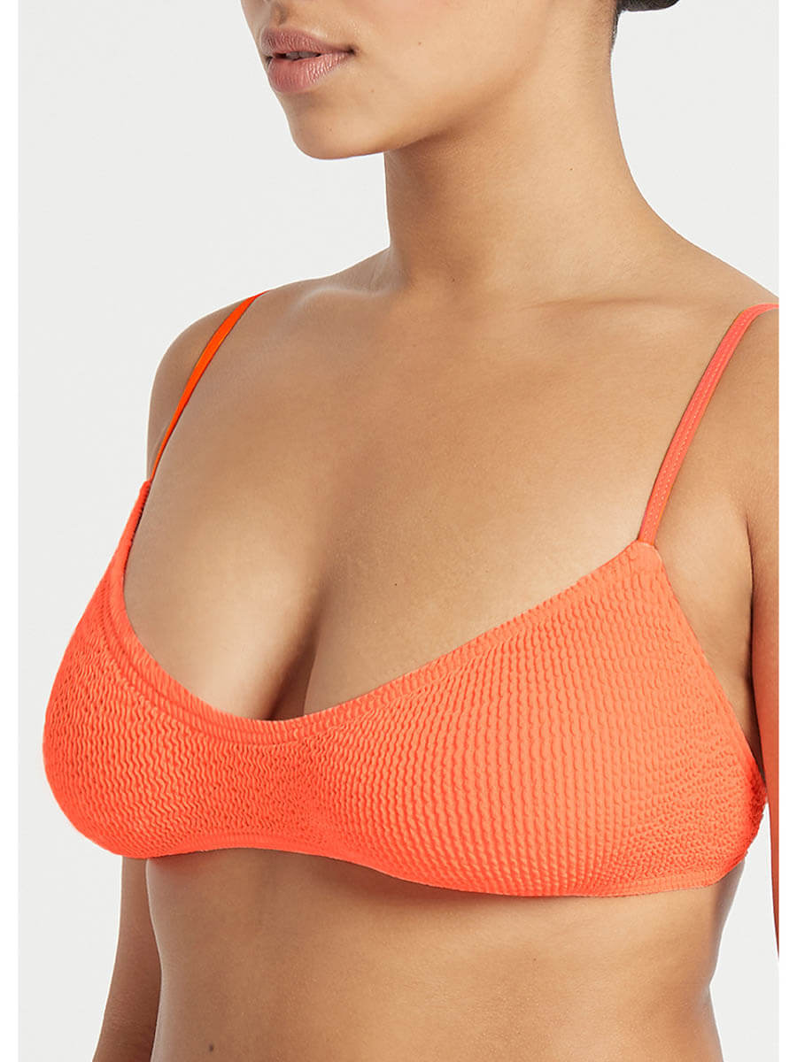 Bond-eye Lissio Crop Top In Neon Orange