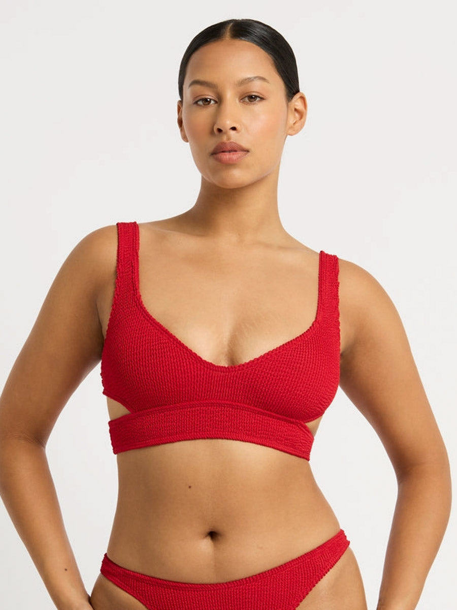 Nino Crop Top Eco in Baywatch Red