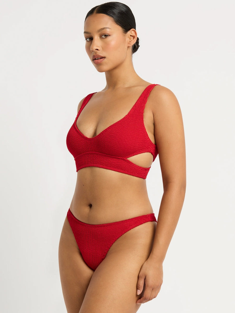Nino Crop Top Eco in Baywatch Red
