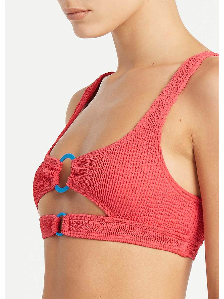 Bond-eye Ring Sasha Crop Top In Guava