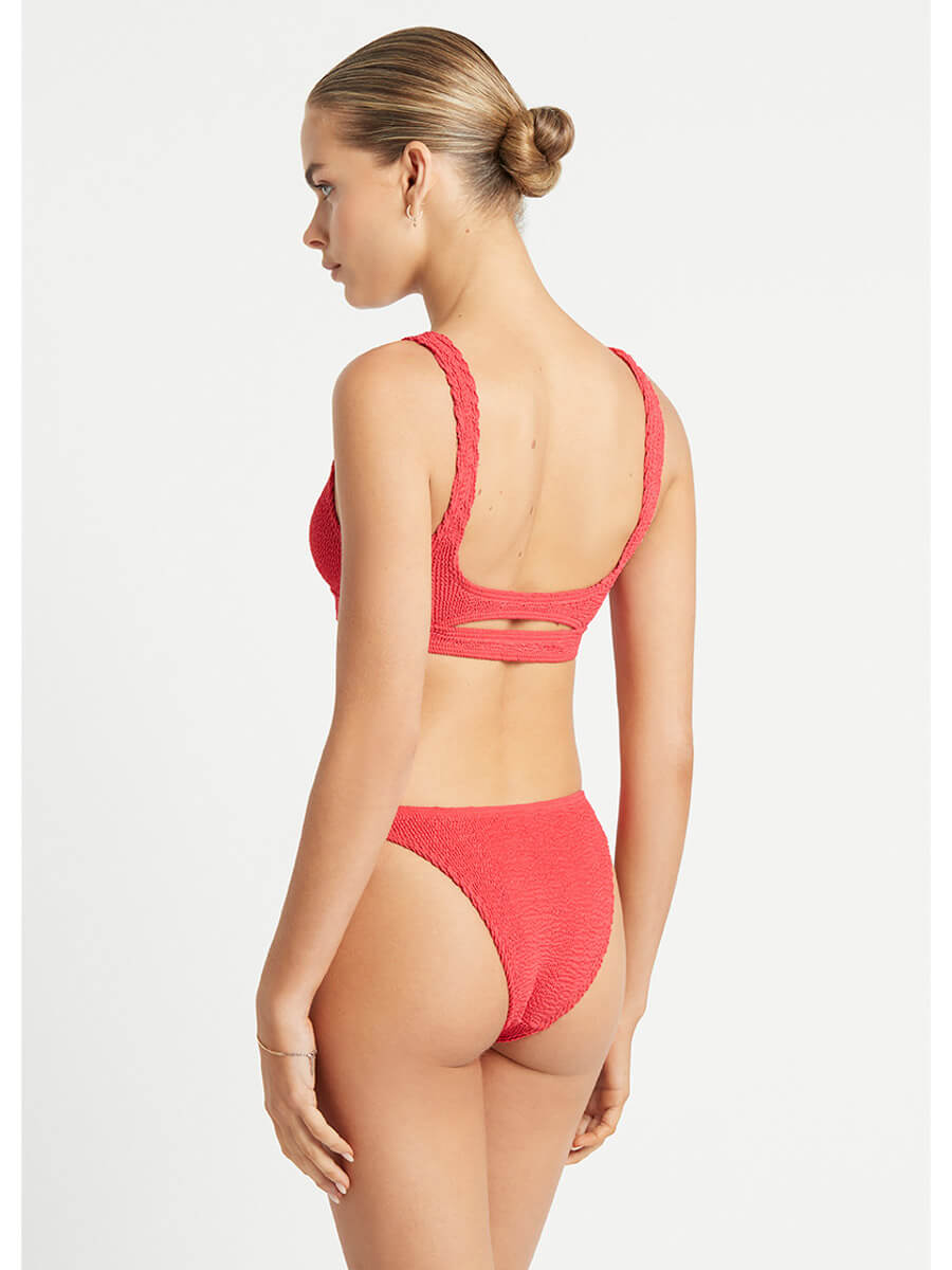 Bond-eye Ring Sasha Crop Top In Guava