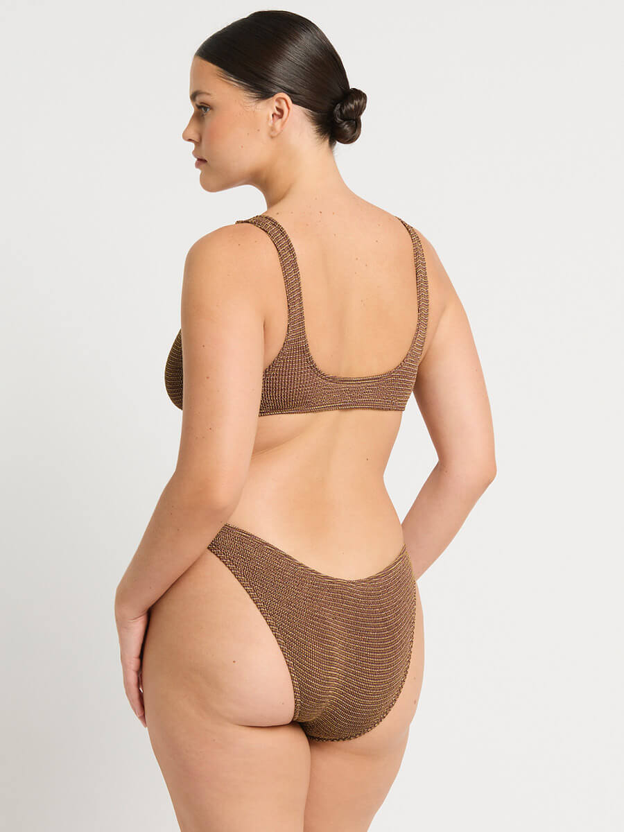 Bond-eye Sign Brief in Cocoa Butter Lurex