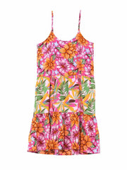 Echo Lanai Slip Dress In Hibiscus, view 2, click to see full size