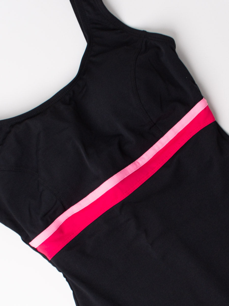 Finz Horizontal Splice One Piece in Black/Pink