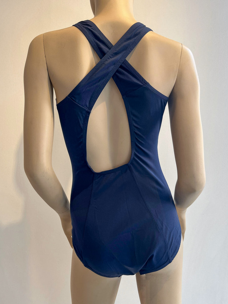Finz Crossover Back One Piece in Navy