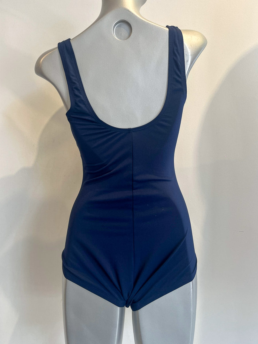 Finz Horizontal Splice One Piece In Navy/Orange