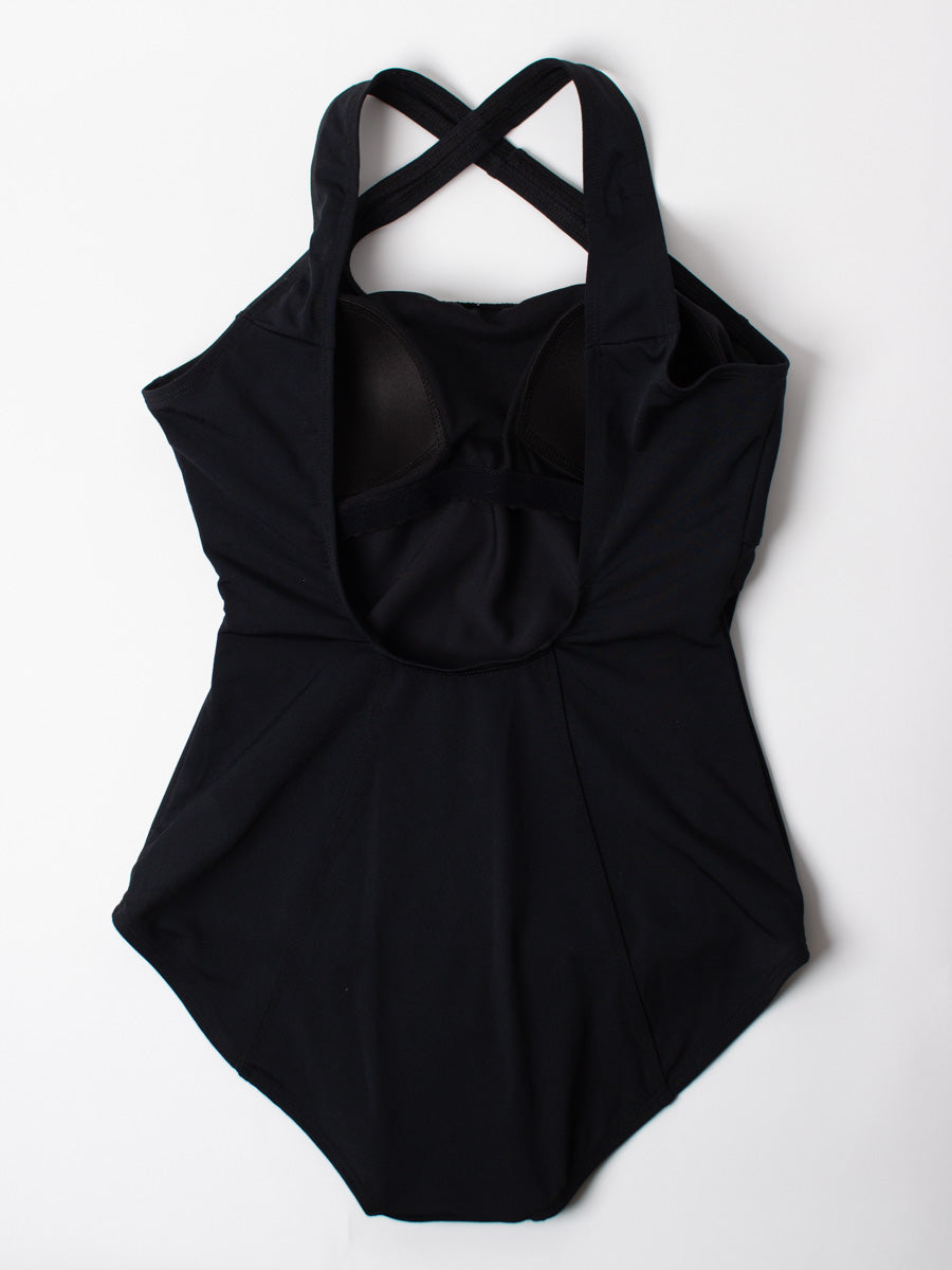 Finz Crossover Back One Piece in Black