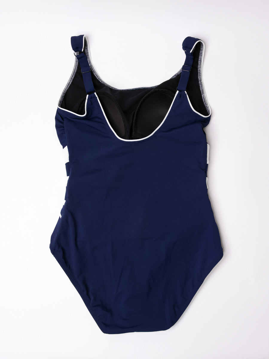 Finz Gradient Splice One Piece In Navy/White